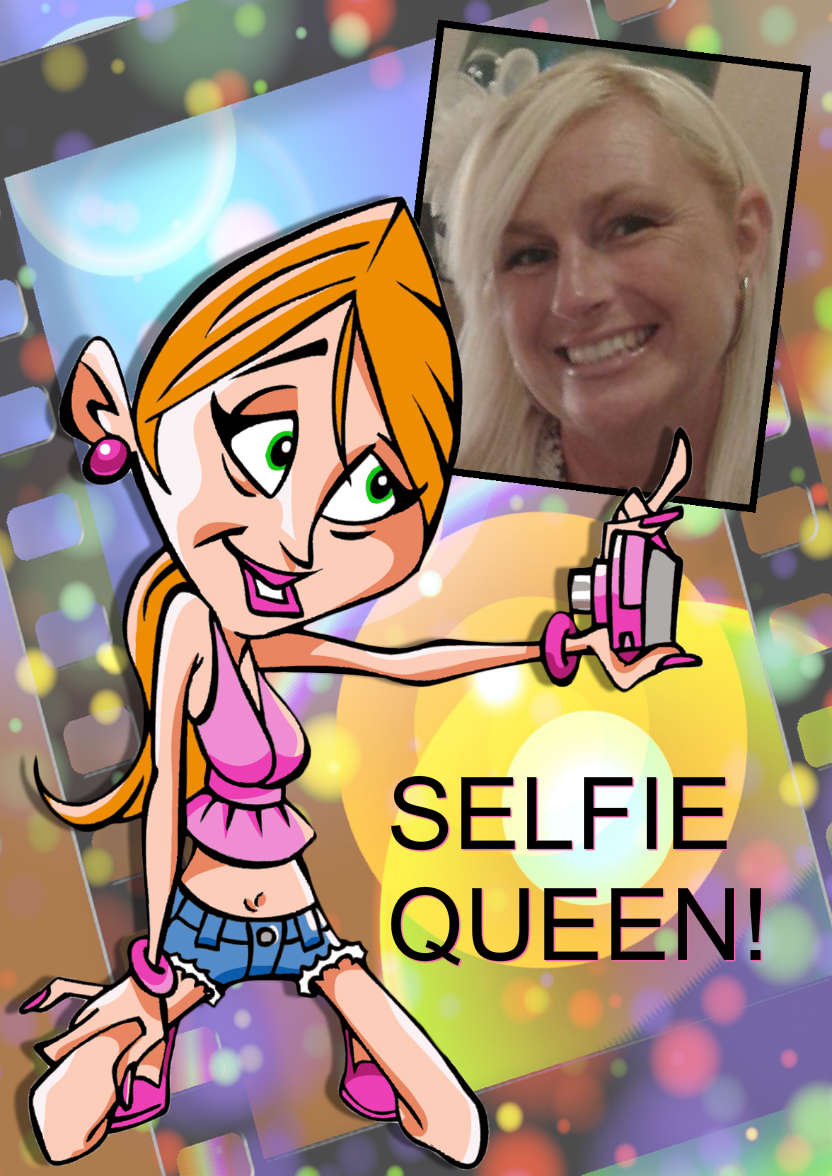 Selfie Queen Card - card made with Crafty Bob's Card Creator