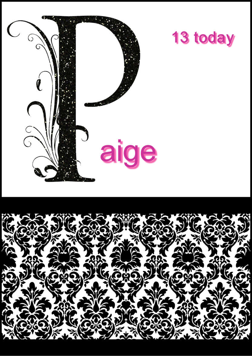 Damask Monogram Letter P Card - card made with Crafty Bob's Card Creator