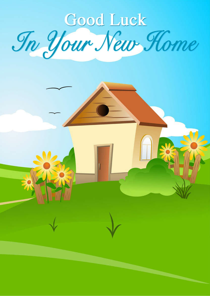 Good Luck in Your New Home Card - card made with Crafty Bob's Card Creator