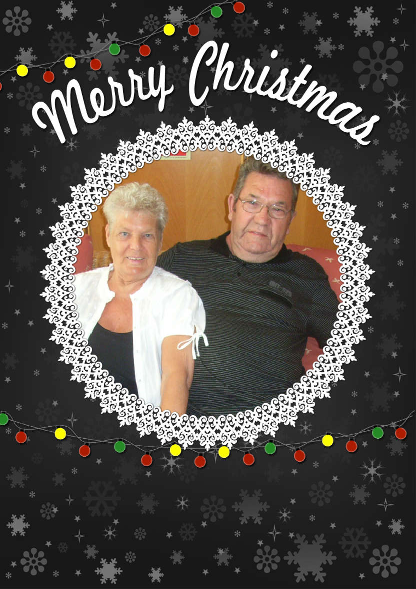 Black Snowflake Frame Christmas Card - card made with Crafty Bob's Card Creator
