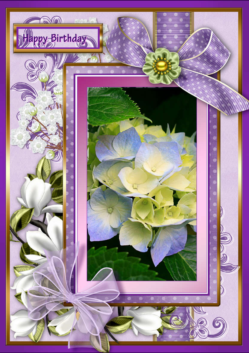Pretty Floral Frame Topper - card made with Crafty Bob's Card Creator