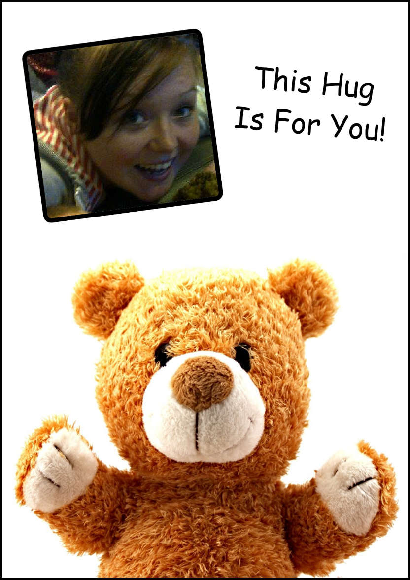 Bear Hug Aperture Card - card made with Crafty Bob's Card Creator