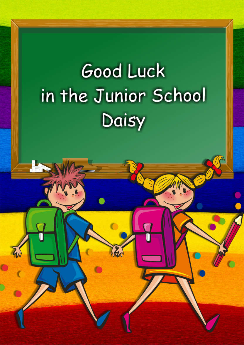 Welcome Back to School Card - card made with Crafty Bob's Card Creator