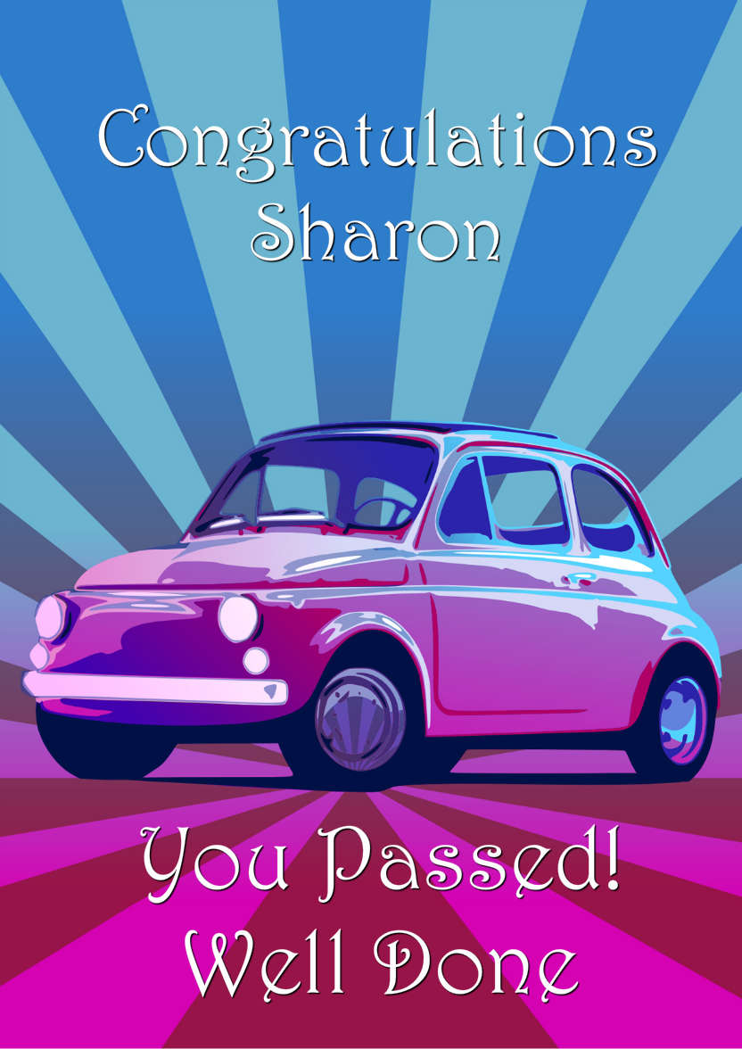 New Driver Card - card made with Crafty Bob's Card Creator