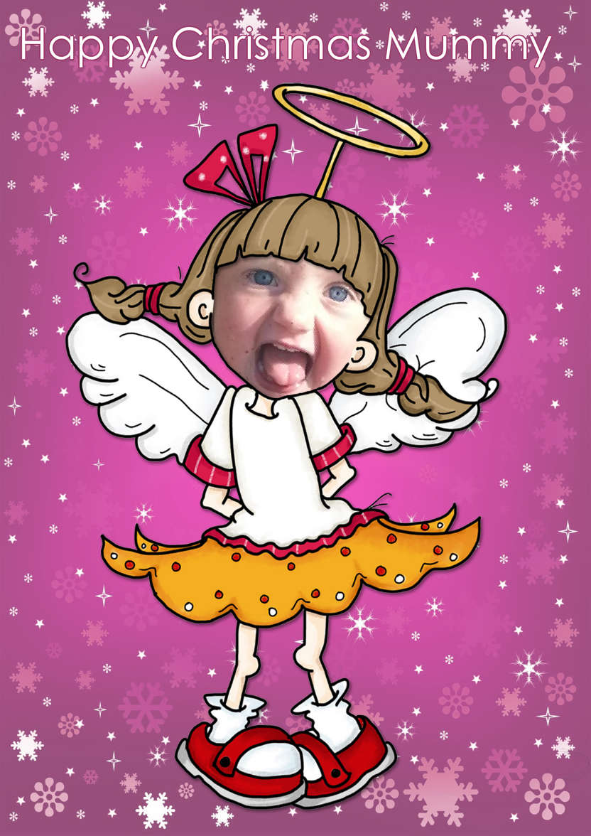 Christmas Angel - card made with Crafty Bob's Card Creator