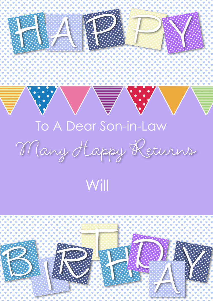 Birthday Greetings 2 - card made with Crafty Bob's Card Creator