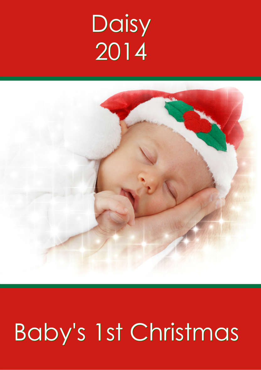 Baby's First Christmas - card made with Crafty Bob's Card Creator