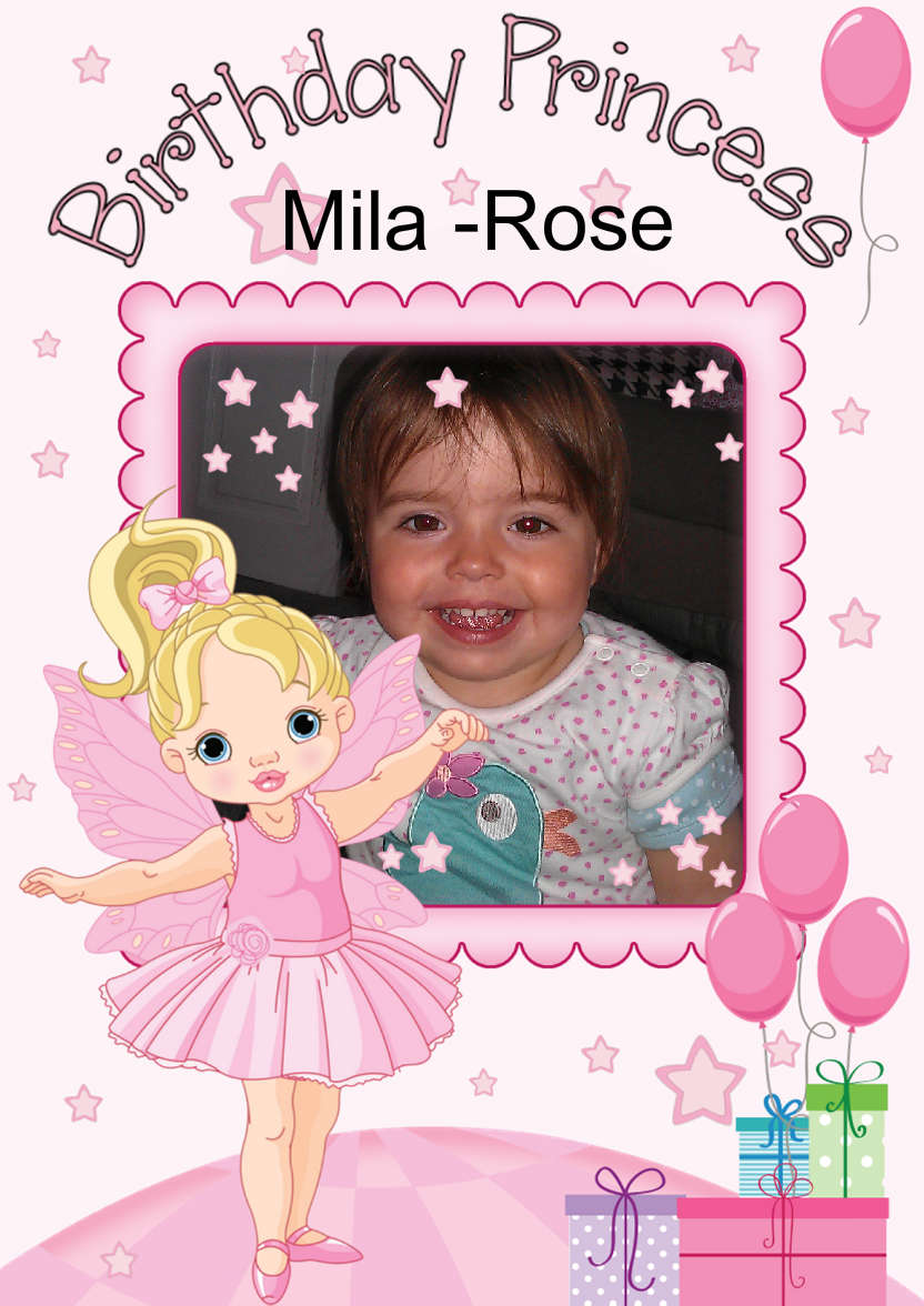 The Birthday Princess - card made with Crafty Bob's Card Creator