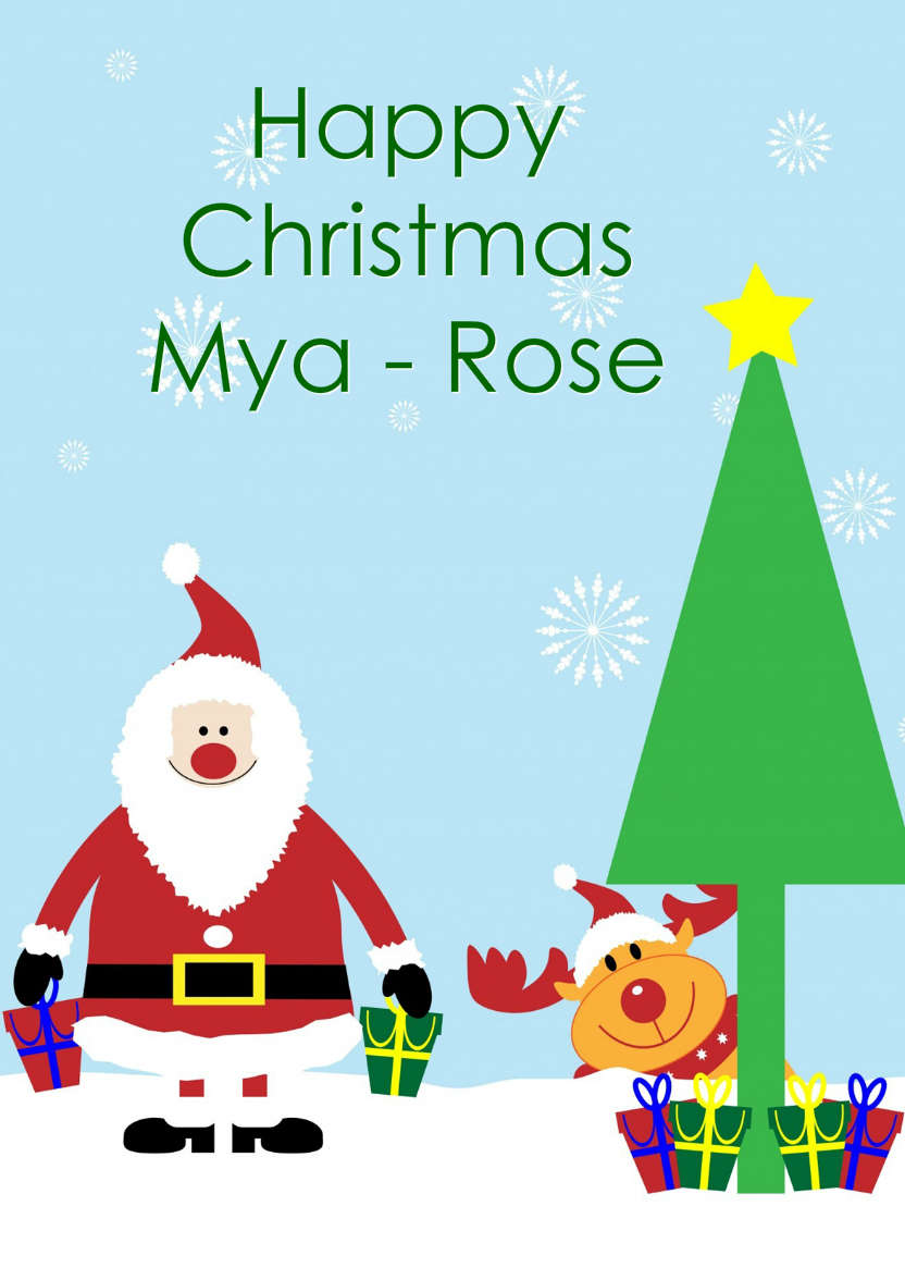 Cute Sanata and Rudolph Christmas Card - card made with Crafty Bob's Card Creator