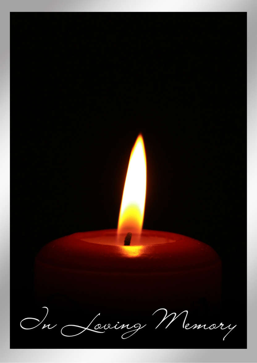 Sympathy Candle Flame - card made with Crafty Bob's Card Creator