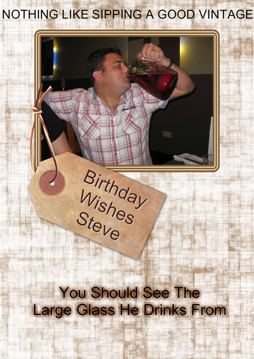 Old Tag Frame Photo Card - card made with Crafty Bob's Card Creator