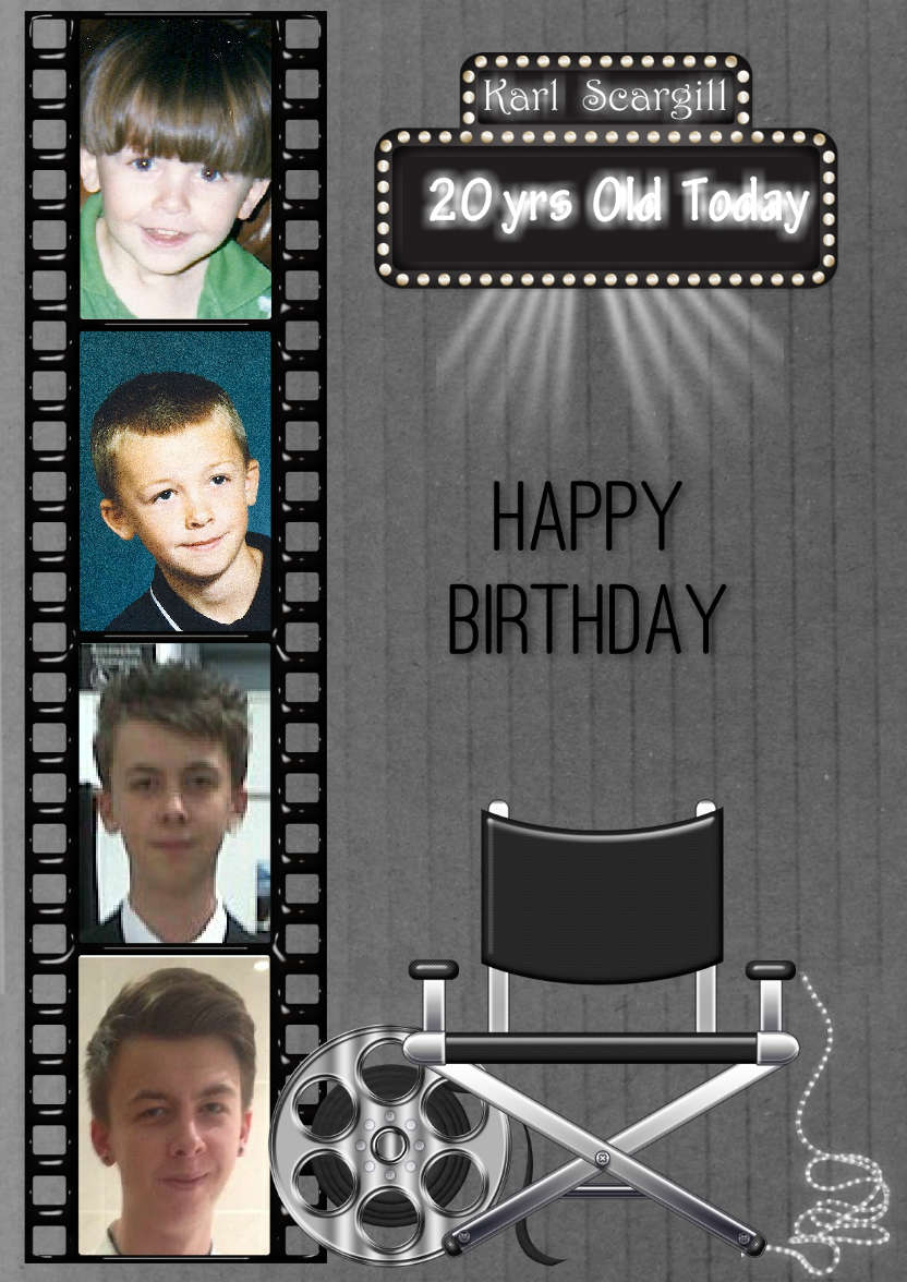 Movie Time - card made with Crafty Bob's Card Creator