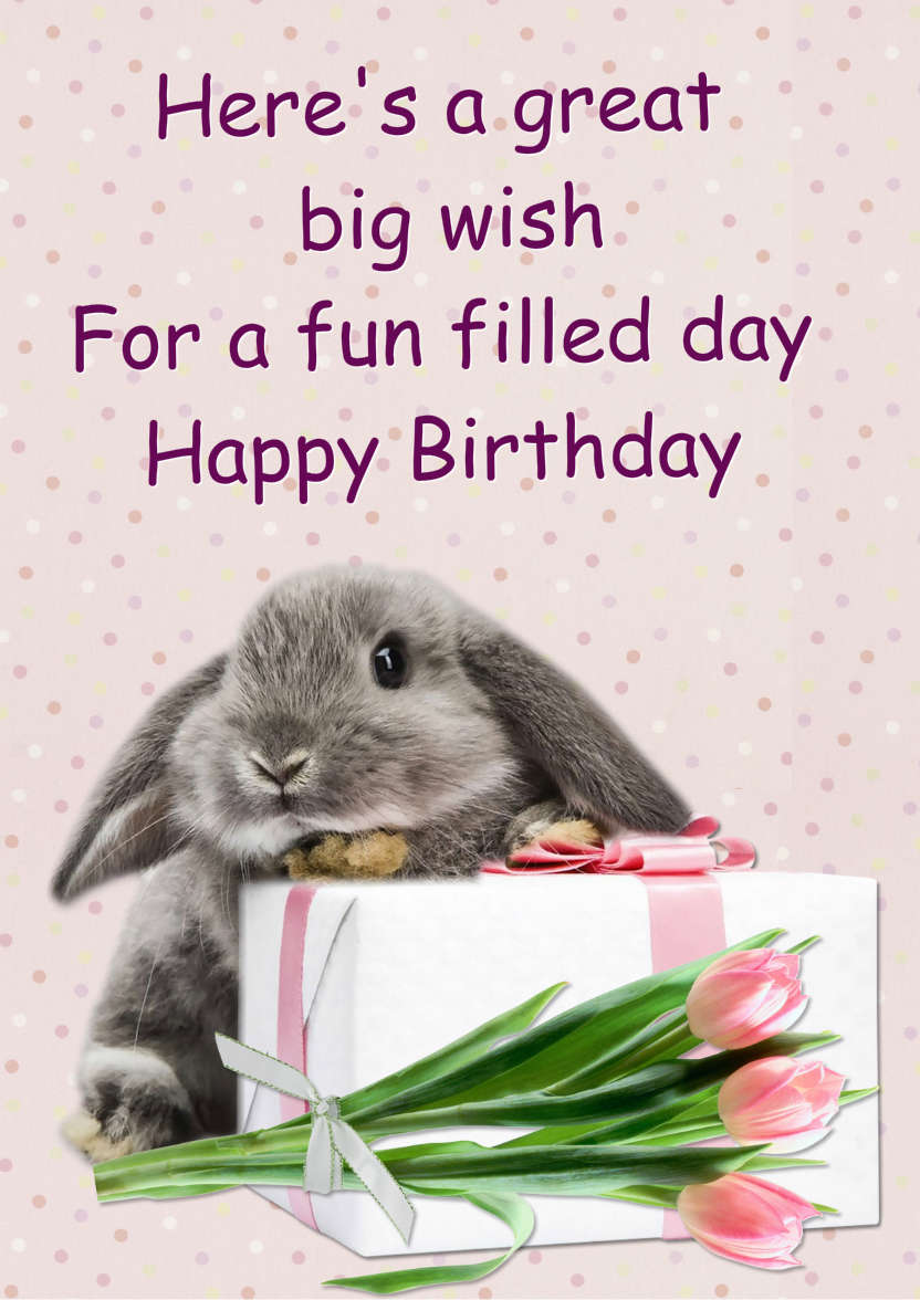Some Bunny Birthday - card made with Crafty Bob's Card Creator
