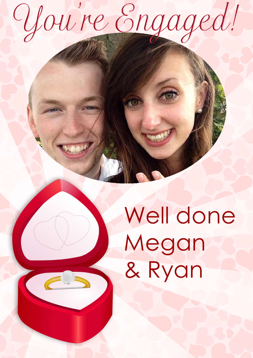 You're Engaged Photo Card - card made with Crafty Bob's Card Creator
