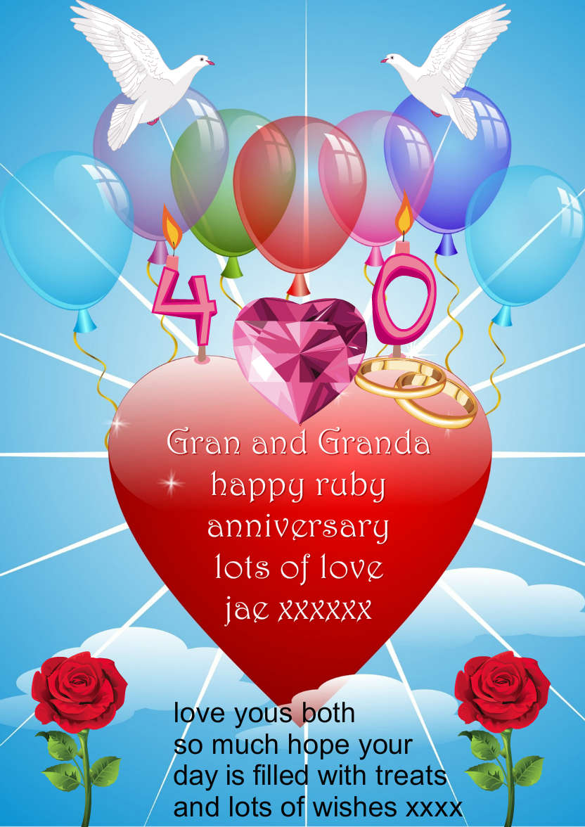 Anniversary Heart and Balloons - card made with Crafty Bob's Card Creator