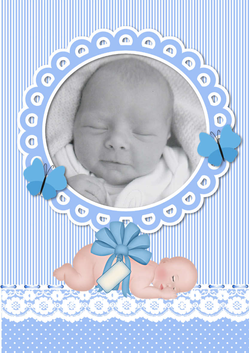 Cute Baby Boy - card made with Crafty Bob's Card Creator
