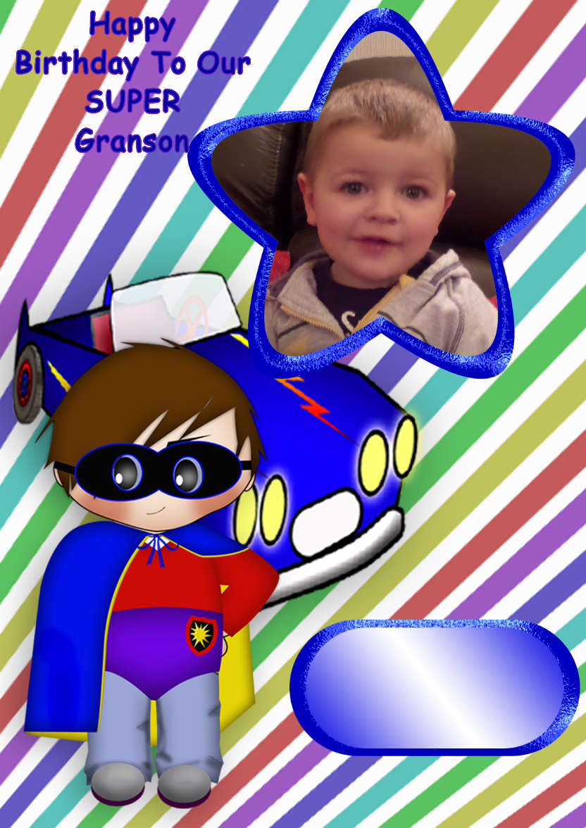 Superhero - card made with Crafty Bob's Card Creator