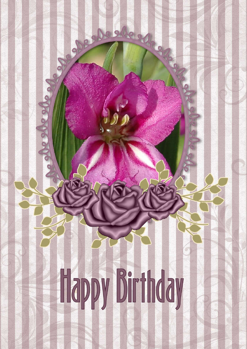 Vintage Roses - card made with Crafty Bob's Card Creator