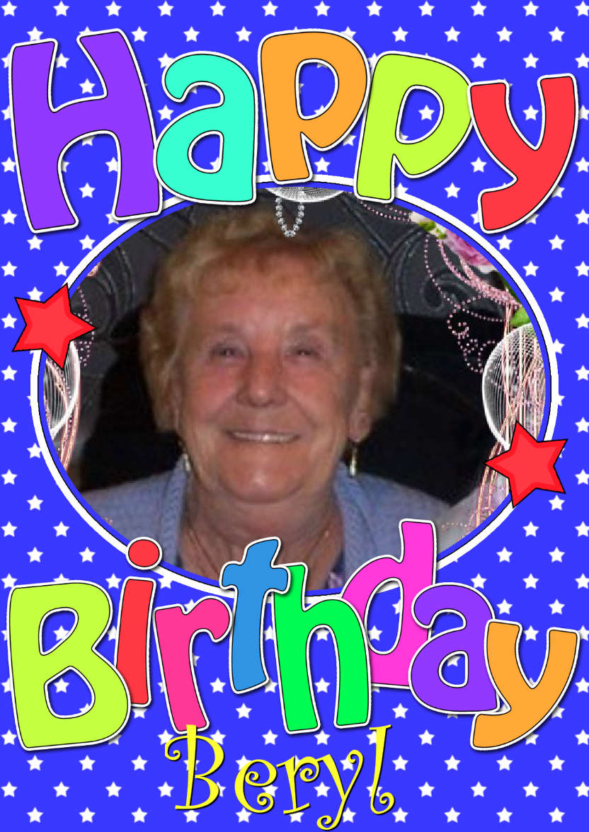 Birthday Stars Photo Upload Card - card made with Crafty Bob's Card Creator