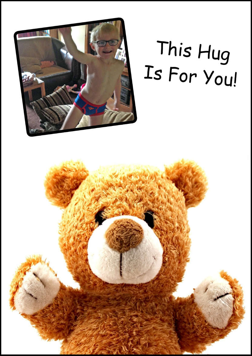 Bear Hug Aperture Card - card made with Crafty Bob's Card Creator