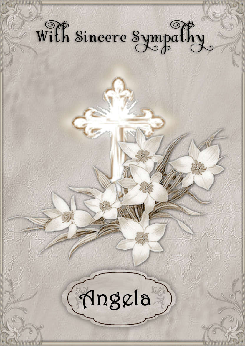 Cross and Floral Sympathy - card made with Crafty Bob's Card Creator