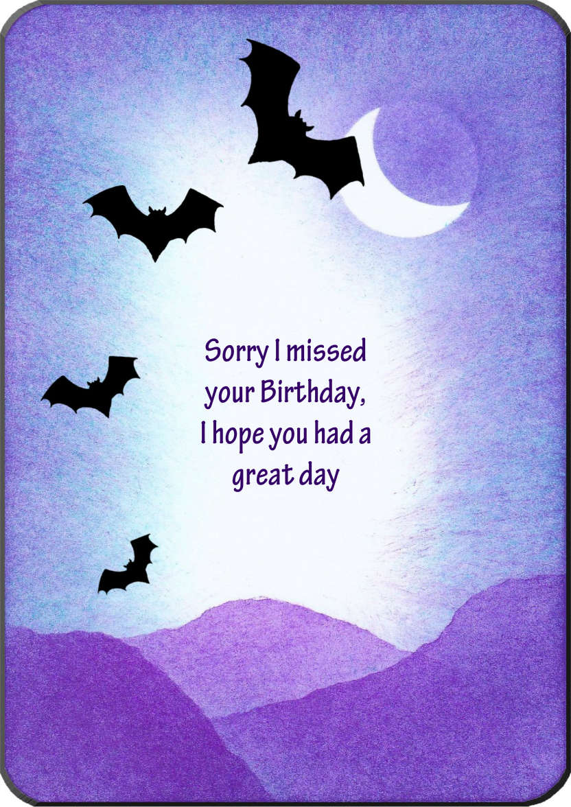 Belated Birthday or Halloween Card - card made with Crafty Bob's Card Creator