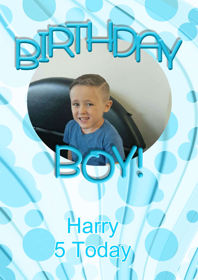 Birthday Boy Aperture Frame Card - card made with Crafty Bob's Card Creator