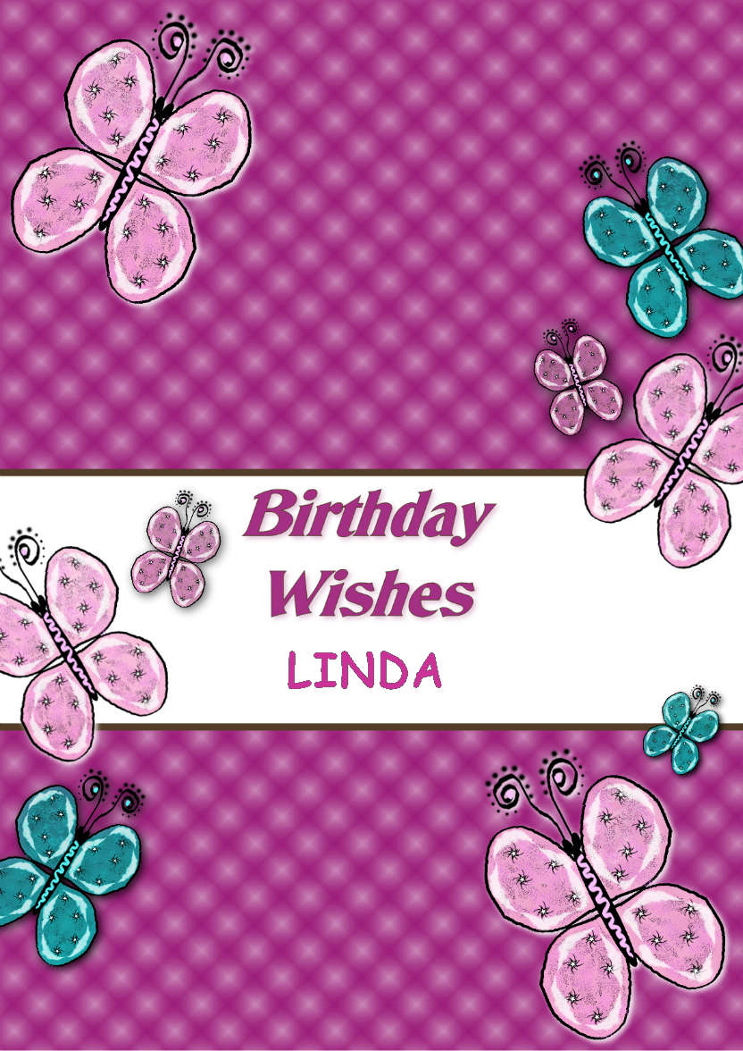 Beautiful Butterflies Birthday Card - card made with Crafty Bob's Card Creator