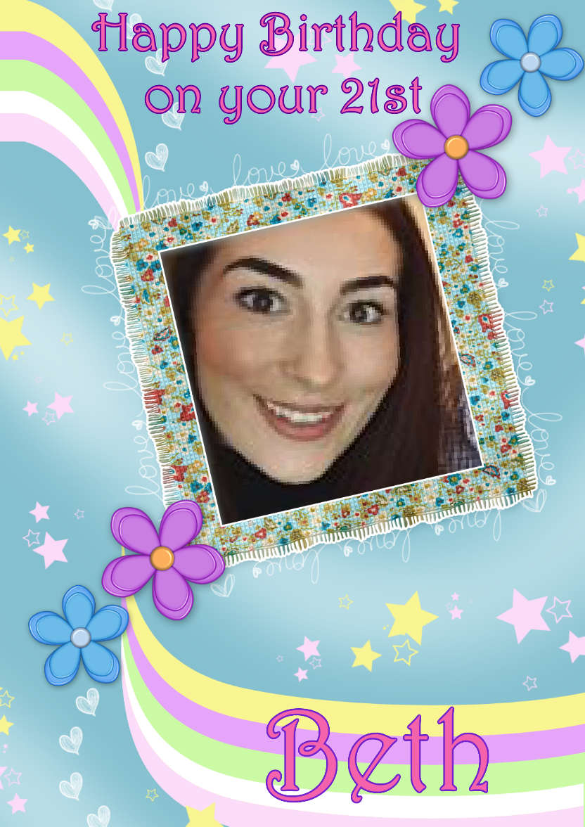 Pretty Flower Frame - card made with Crafty Bob's Card Creator