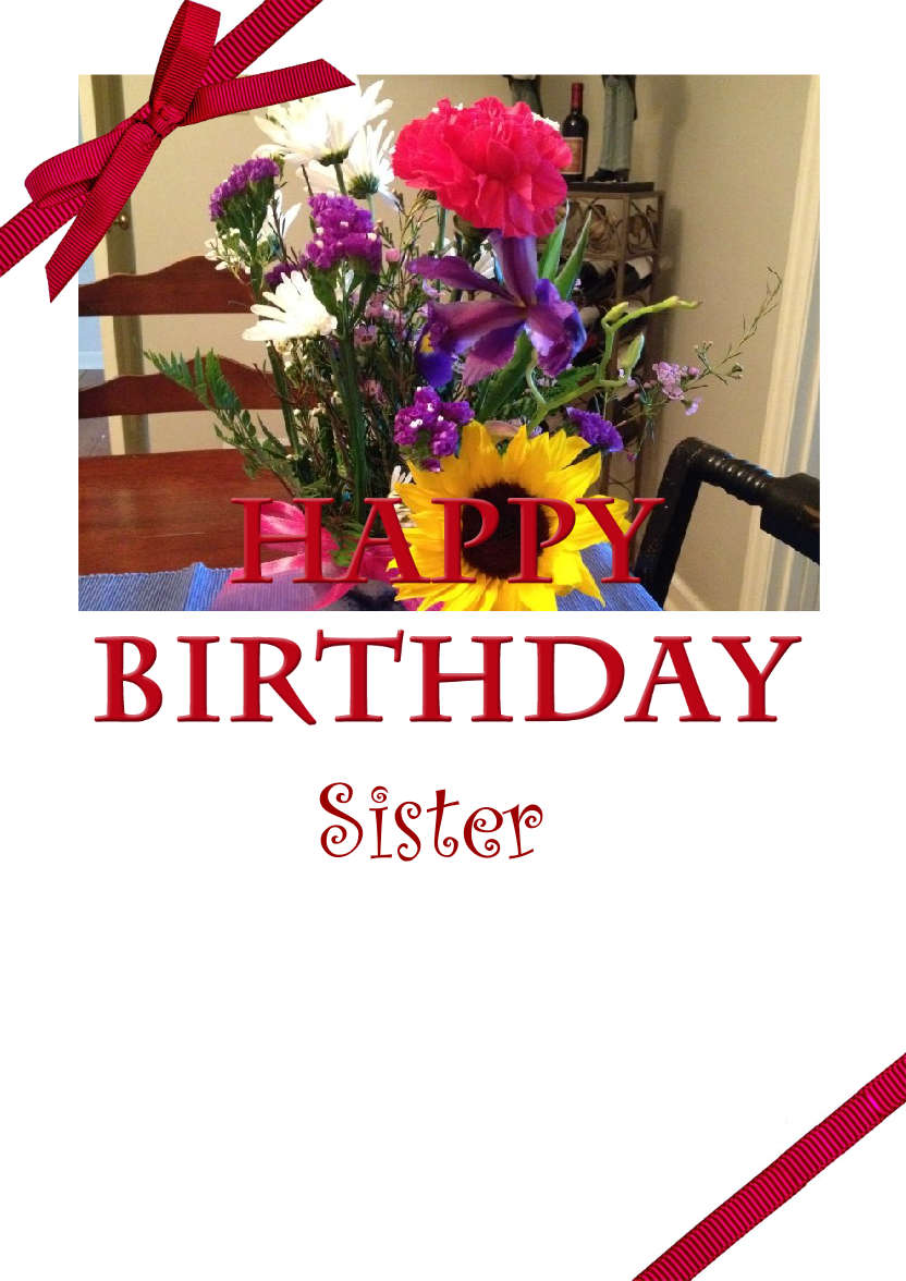 Ribbon Birthday Photo Card - card made with Crafty Bob's Card Creator