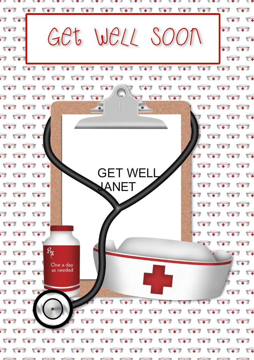 Get Well Soon - card made with Crafty Bob's Card Creator