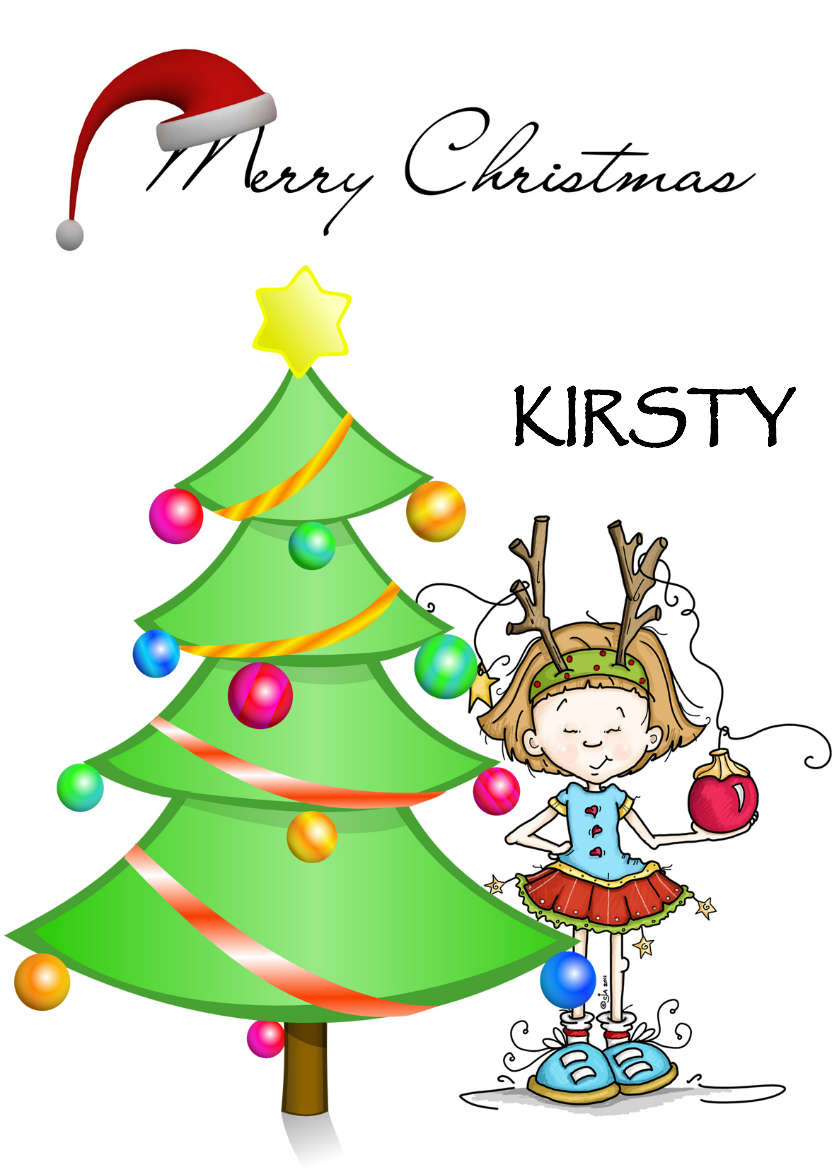 Decorating the Christmas Tree - card made with Crafty Bob's Card Creator