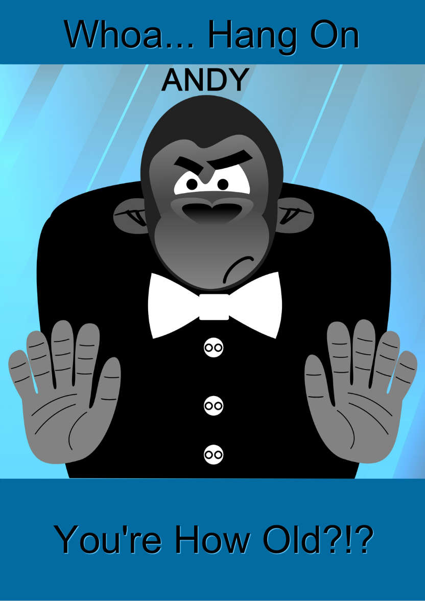 Grumpy Gorilla Humorous Card - card made with Crafty Bob's Card Creator