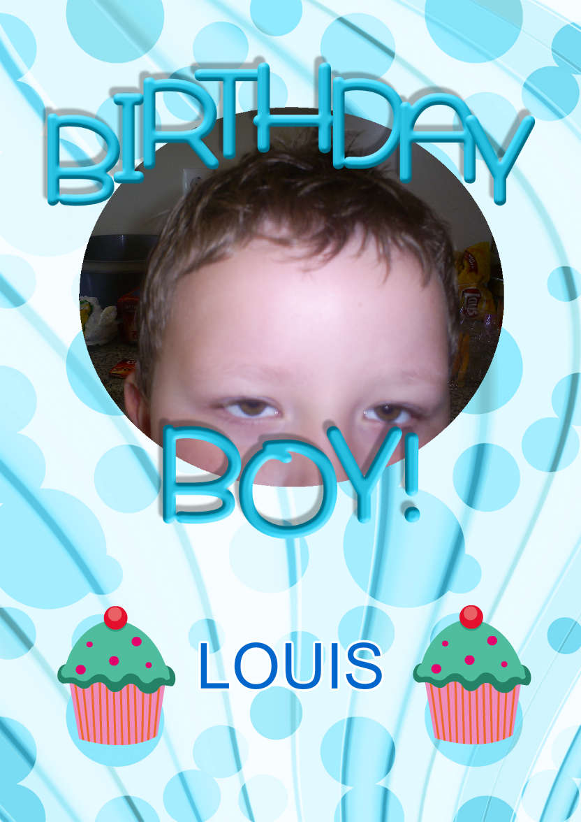 Birthday Boy Aperture Frame Card - card made with Crafty Bob's Card Creator