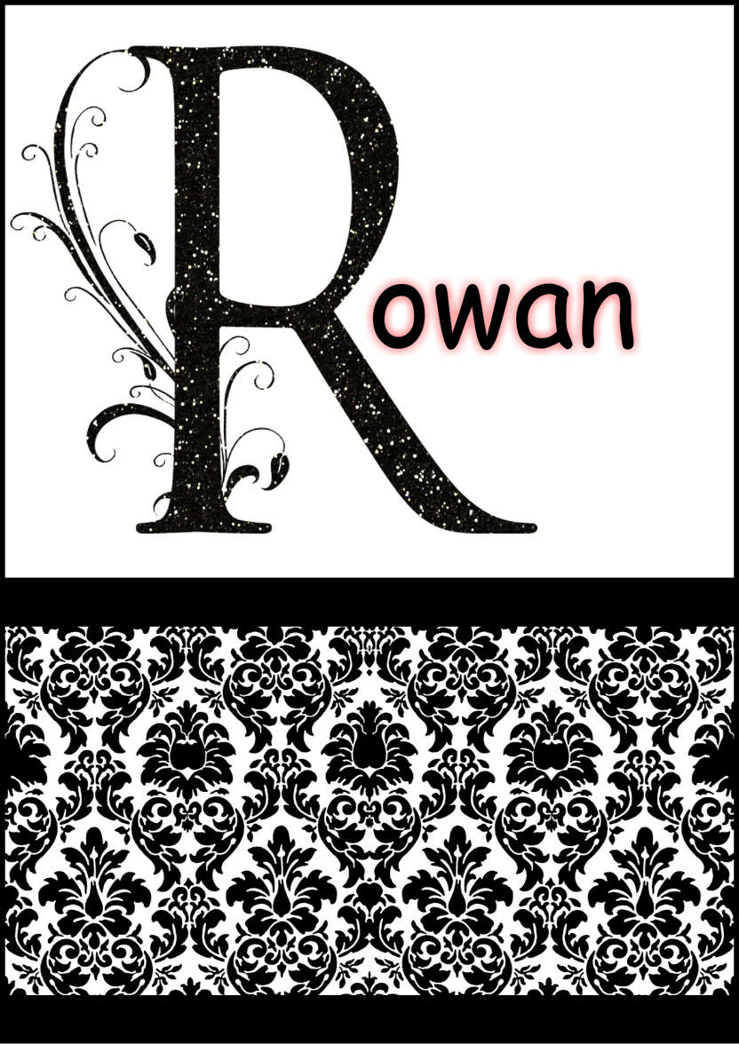 Damask Monogram Letter R Card - card made with Crafty Bob's Card Creator