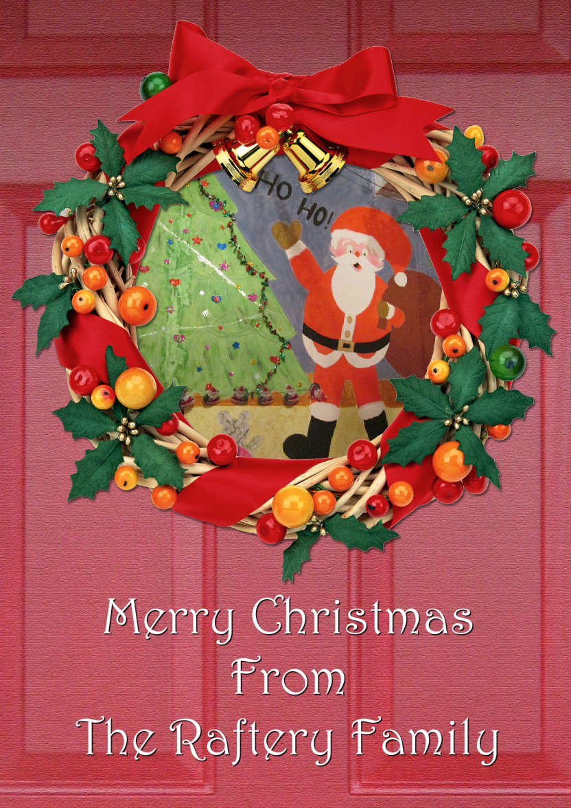 Christmas Door Photo Card - card made with Crafty Bob's Card Creator