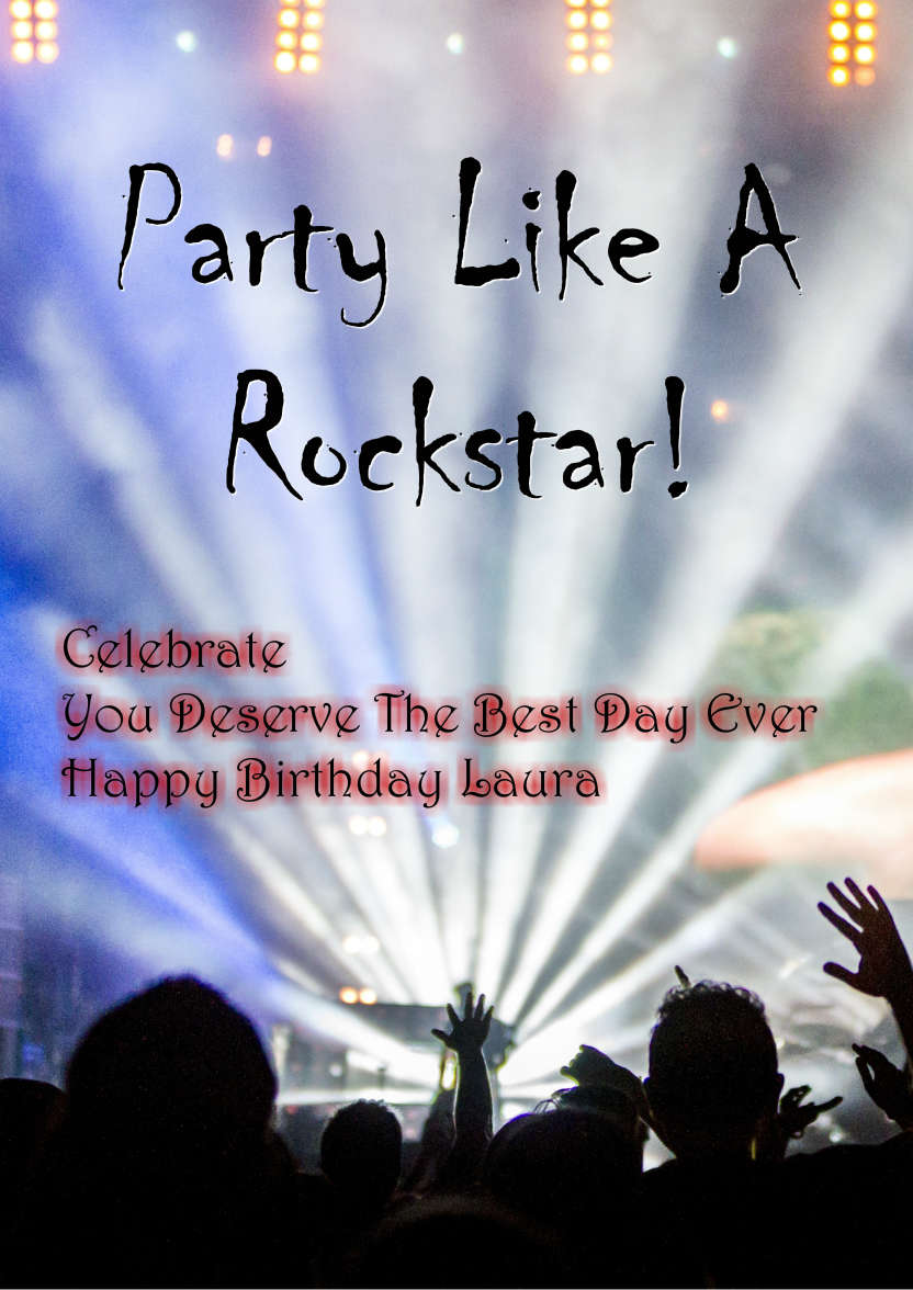Rock Star Concert Card - card made with Crafty Bob's Card Creator