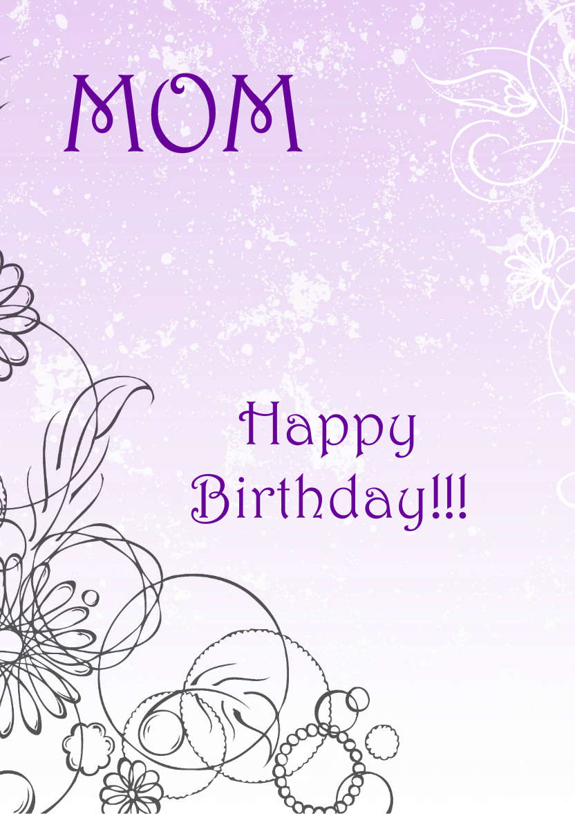 Purple Flourish Background - card made with Crafty Bob's Card Creator
