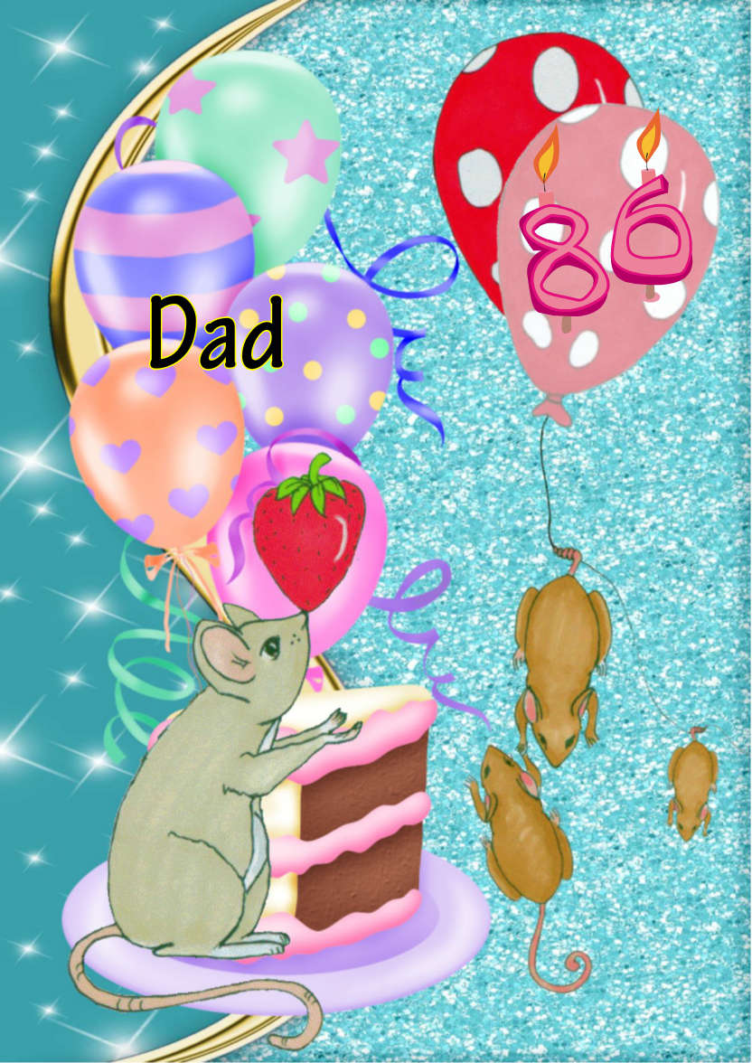 Circus Mice Celebration - card made with Crafty Bob's Card Creator