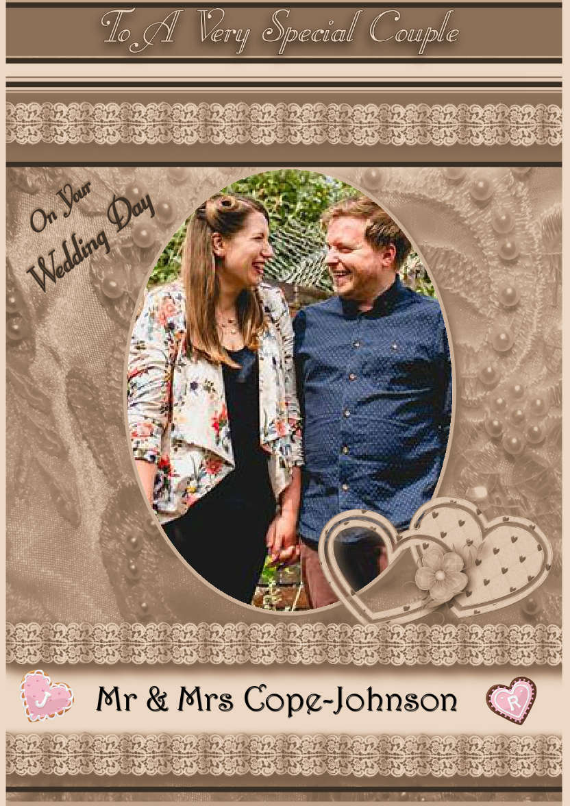 On Your Wedding Day - card made with Crafty Bob's Card Creator