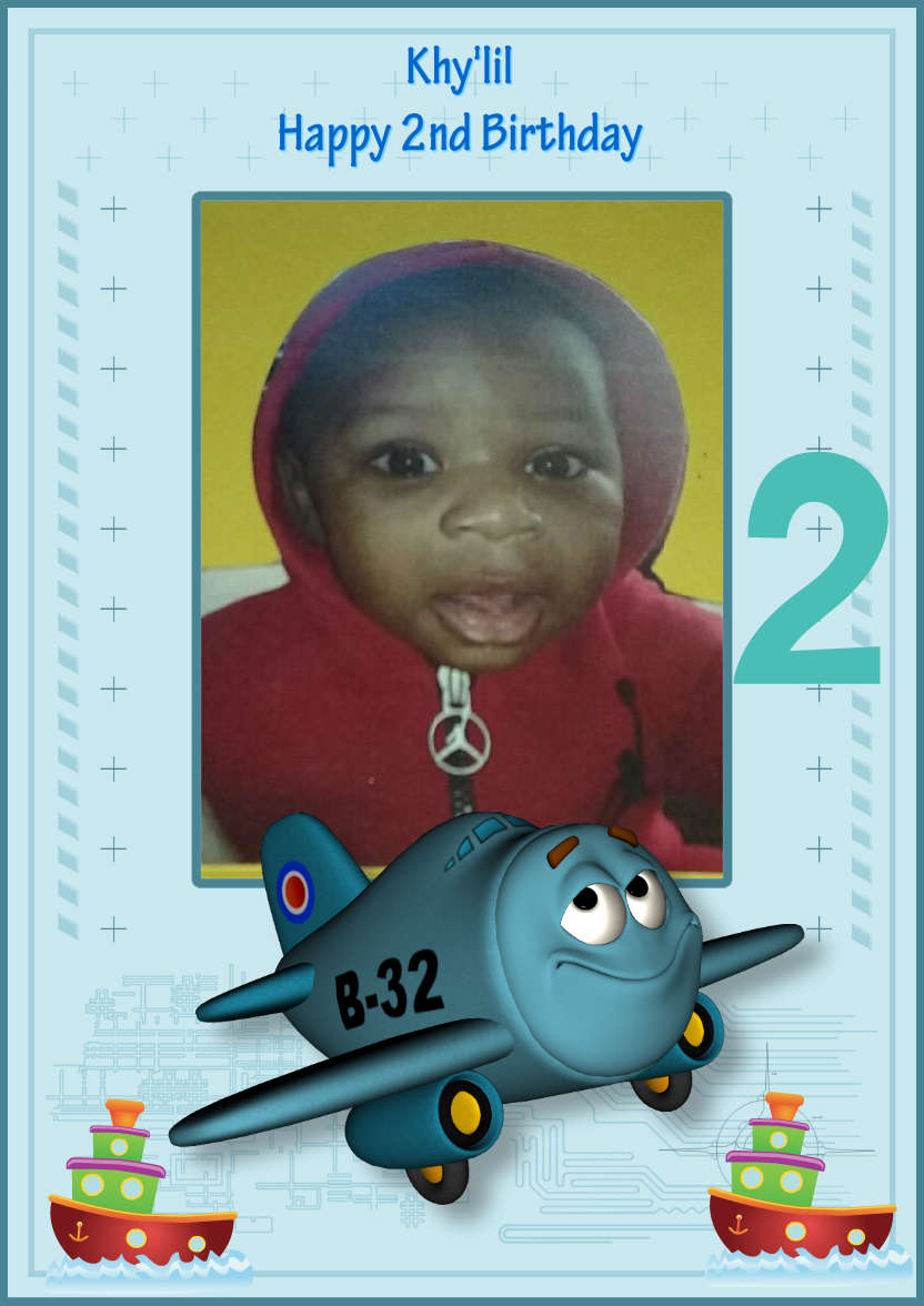 Airplane - card made with Crafty Bob's Card Creator