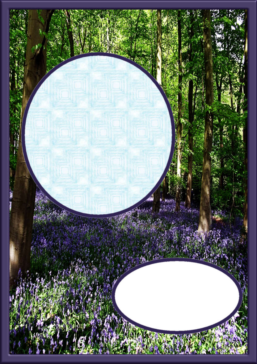 Blue Bluebelle Woods - card made with Crafty Bob's Card Creator