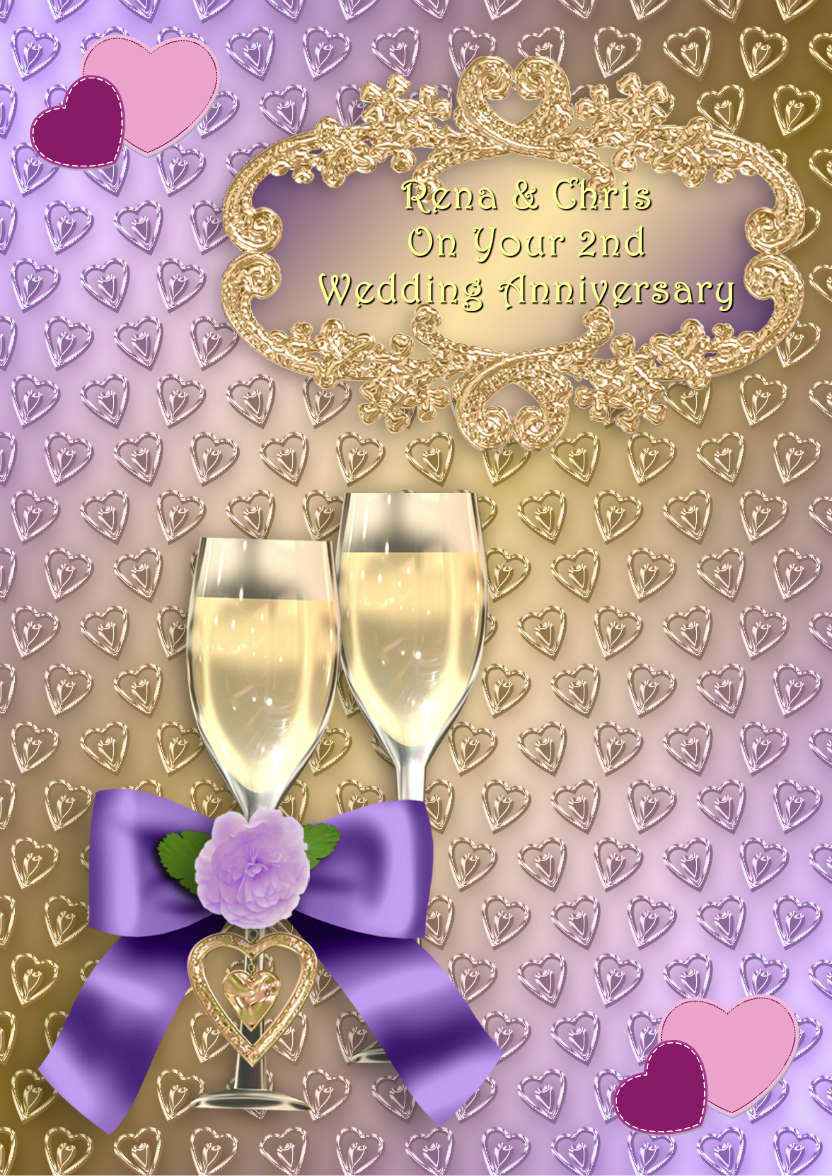 Champagne Romance - card made with Crafty Bob's Card Creator
