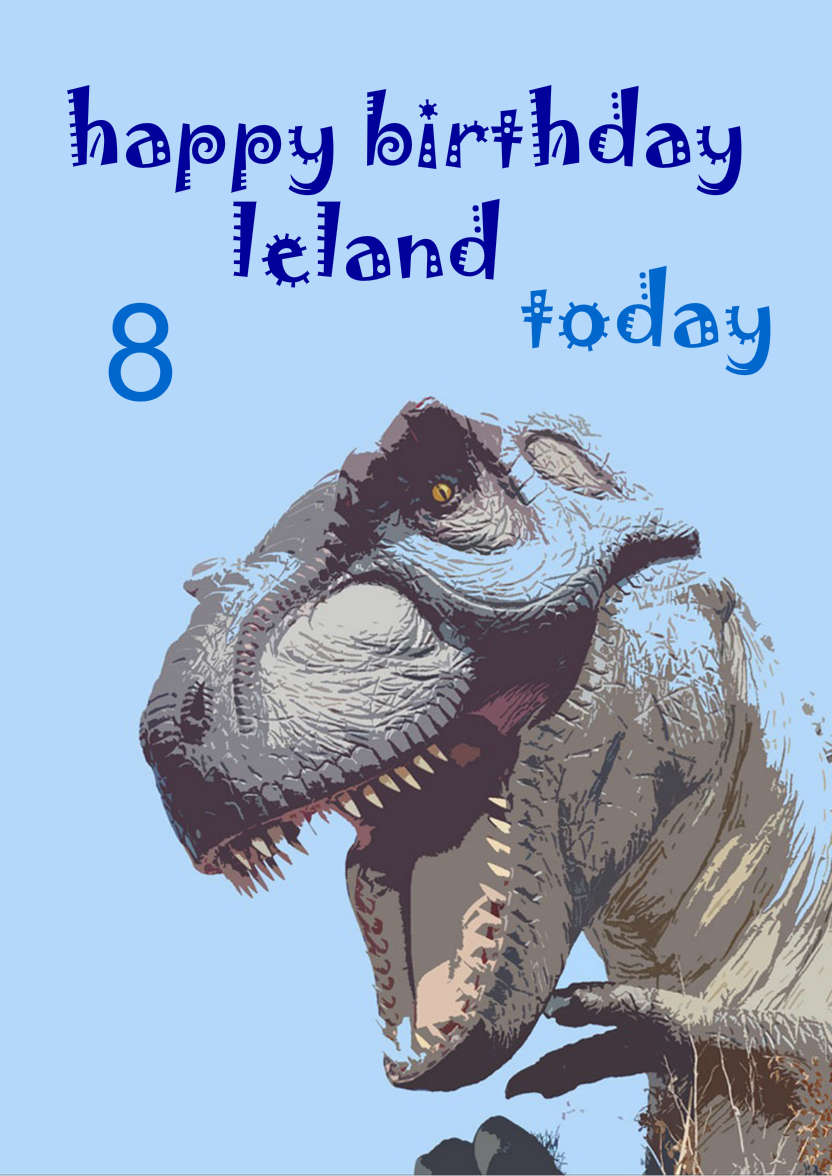 Dino-mite Birthday Dinosaur Card - card made with Crafty Bob's Card Creator