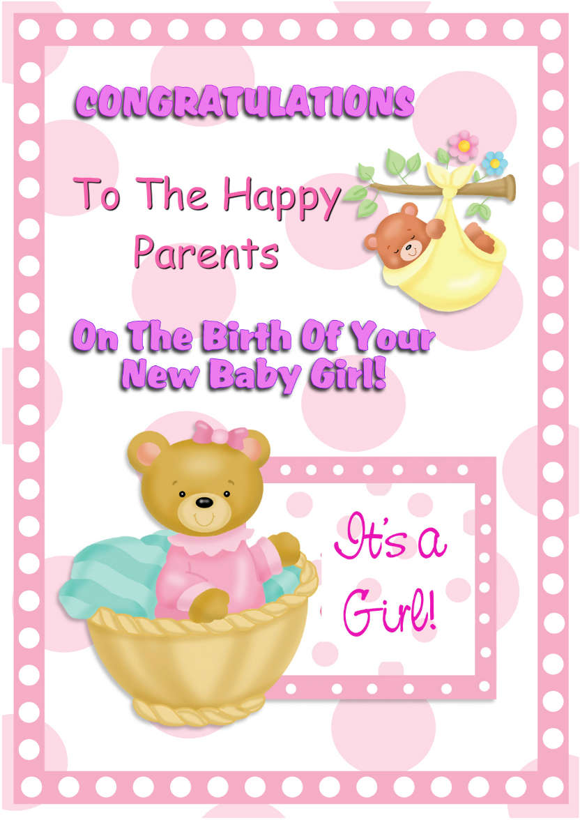 Baby Girl - card made with Crafty Bob's Card Creator