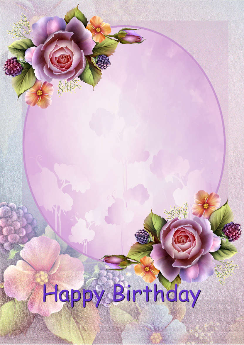 Soft Floral Photo Frame - card made with Crafty Bob's Card Creator