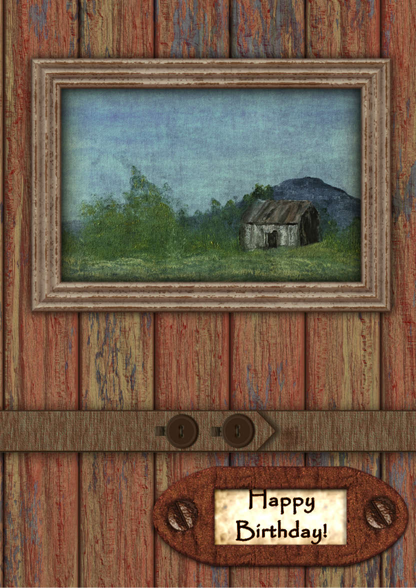 Rustic Wall - card made with Crafty Bob's Card Creator