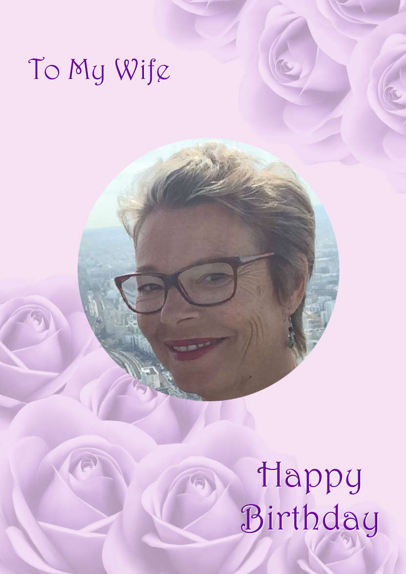 Purple Roses Background - card made with Crafty Bob's Card Creator
