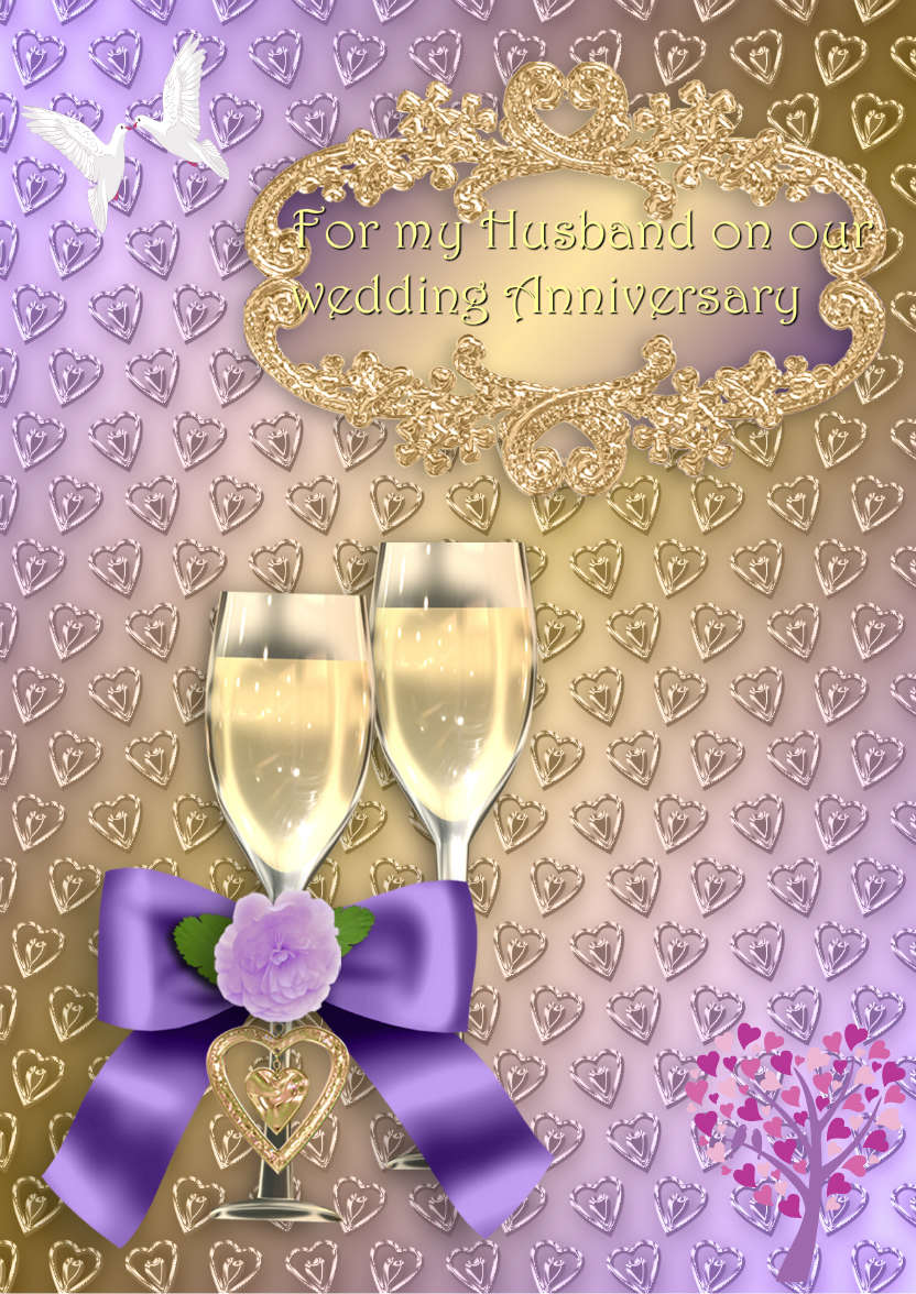 Champagne Romance - card made with Crafty Bob's Card Creator
