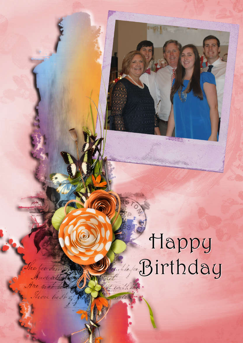 Butterfly Cluster - card made with Crafty Bob's Card Creator